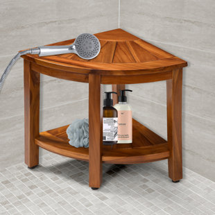 Waterproof corner best sale shower bench